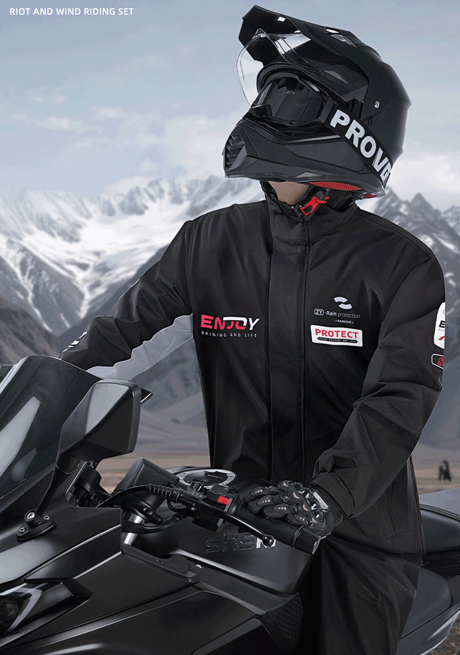 Heavy-duty waterproof motorcycle raincoat set