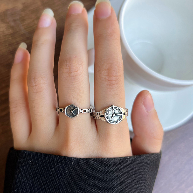 925er Silberring Damen, verstellbar offen