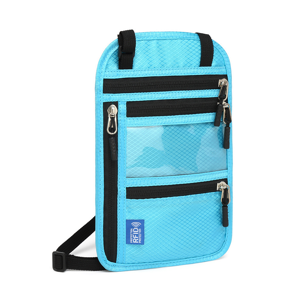 RFID document organizer, neck strap, passport protection case