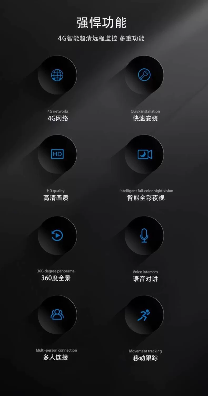 HD Surveillance Camera Mobile Phone Control No WiFi
