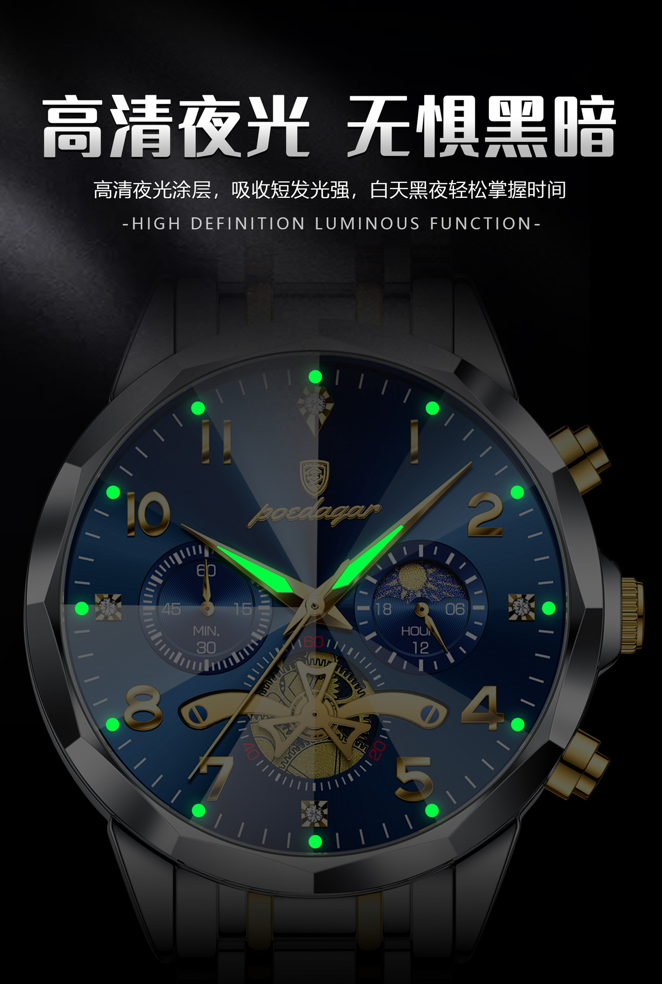 Herrenuhr, wasserdicht, Quarz, modernes Design