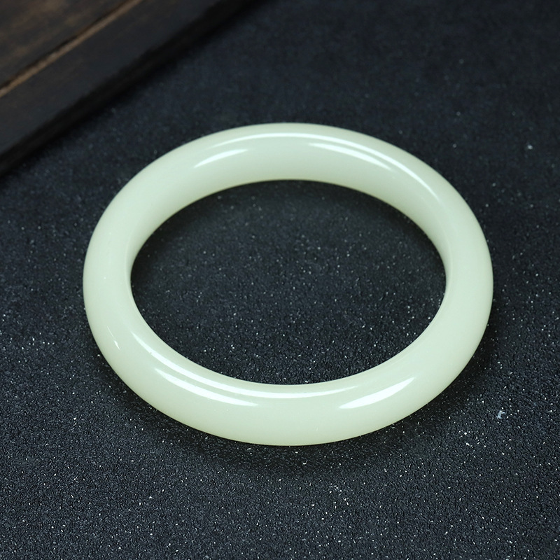 Imitation Jade Armband 13mm grün Hetian-Stil