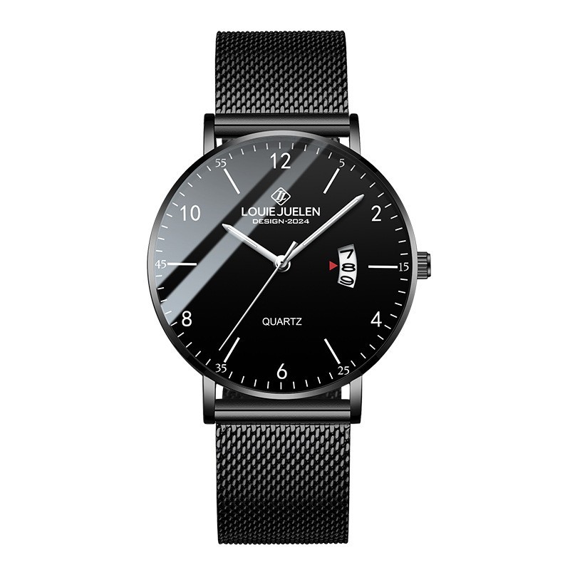 LOUIE JUELEN Herrenuhr Quarz, mit Kalender, wasserdicht