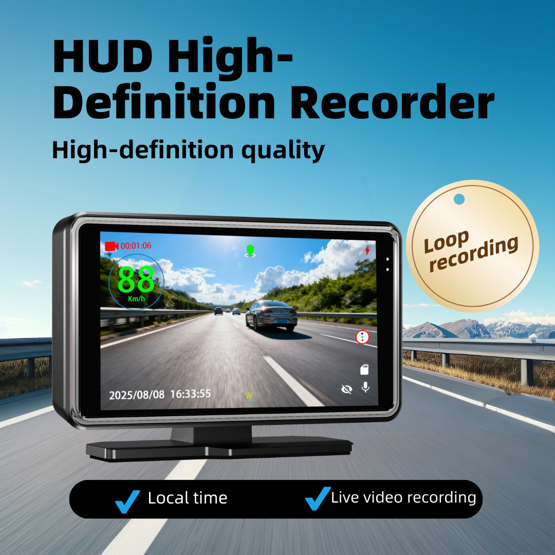 5-Zoll-HD-Dashcam, HUD-Head-up-Display 2-in-1
