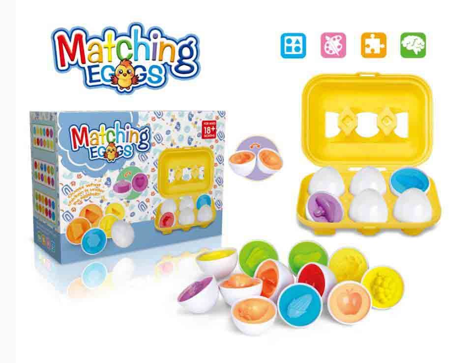 Geometric shape matching toy, twist egg