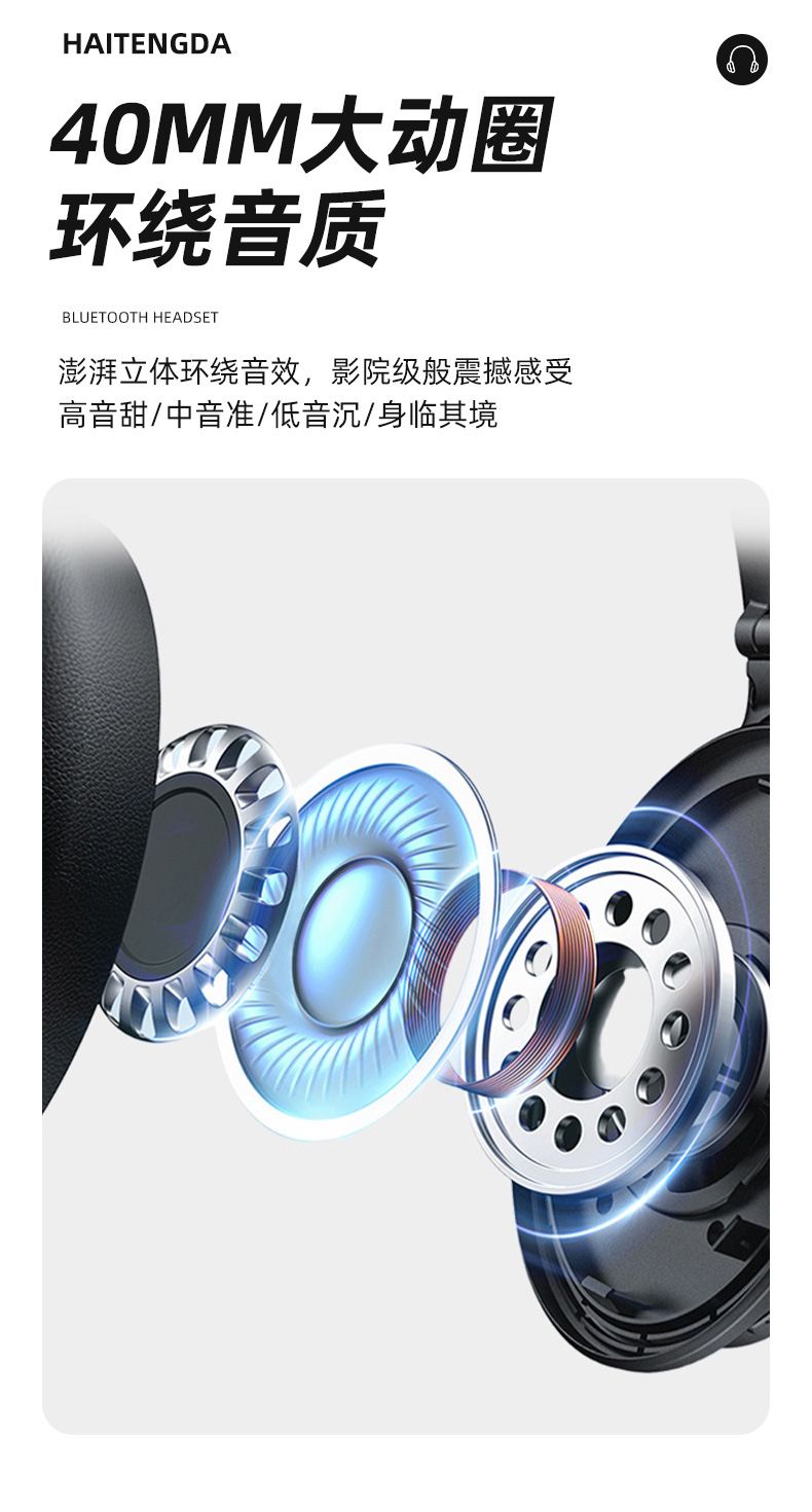 Over-Ear Gaming Headset Wireless Stereo Extended Battery Life