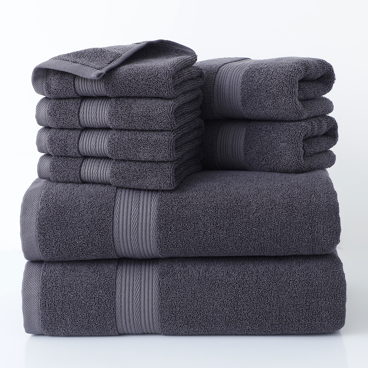 Cotton Towel Set Bath Towels 3-Piece 6-Piece