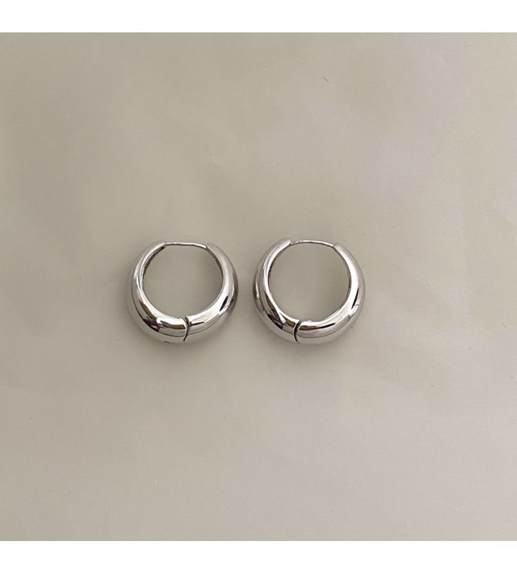 925 gümüş halka küpe, minimalist tasarım, kadın ve erkek