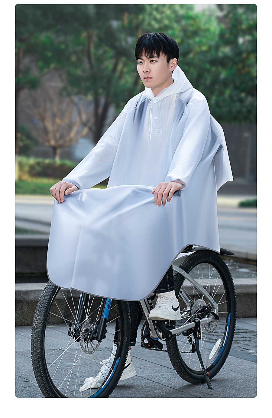 Fahrrad-Regenponcho, Ganzkörper, verdicktes PVC