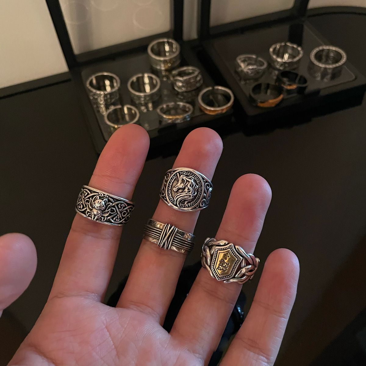 Men's ring, vintage, adjustable