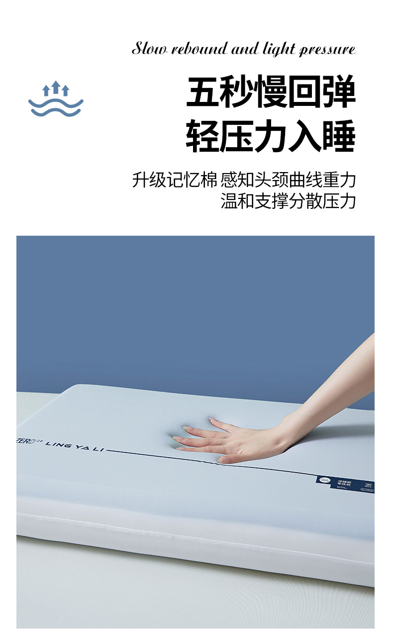 Fünf-Sterne-Hotel Memory Foam Doppelkern Schlafkissen