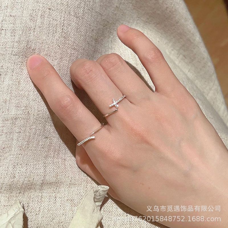 Damen-Minimalring in Silber, Zeigefingerdesign