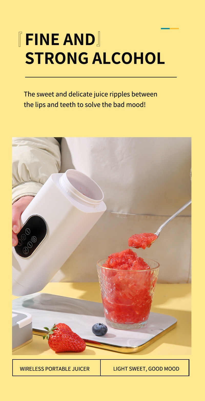 Portable USB rechargeable juicer, 12 blades, ice crusher