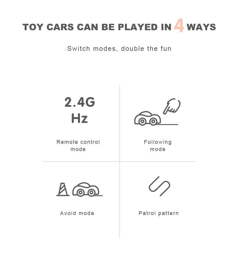 Intelligentes Fernbedienungs-Mini-Auto mit Bewegungssensor und Hindernisvermeidung