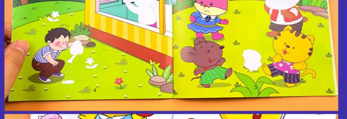 Kinder-Aufmerksamkeits-Stickerbuch 2-6 Jahre, wiederverwendbar