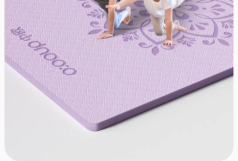 TPE Doppel-Yogamatte, breit, verdickt, rutschfest