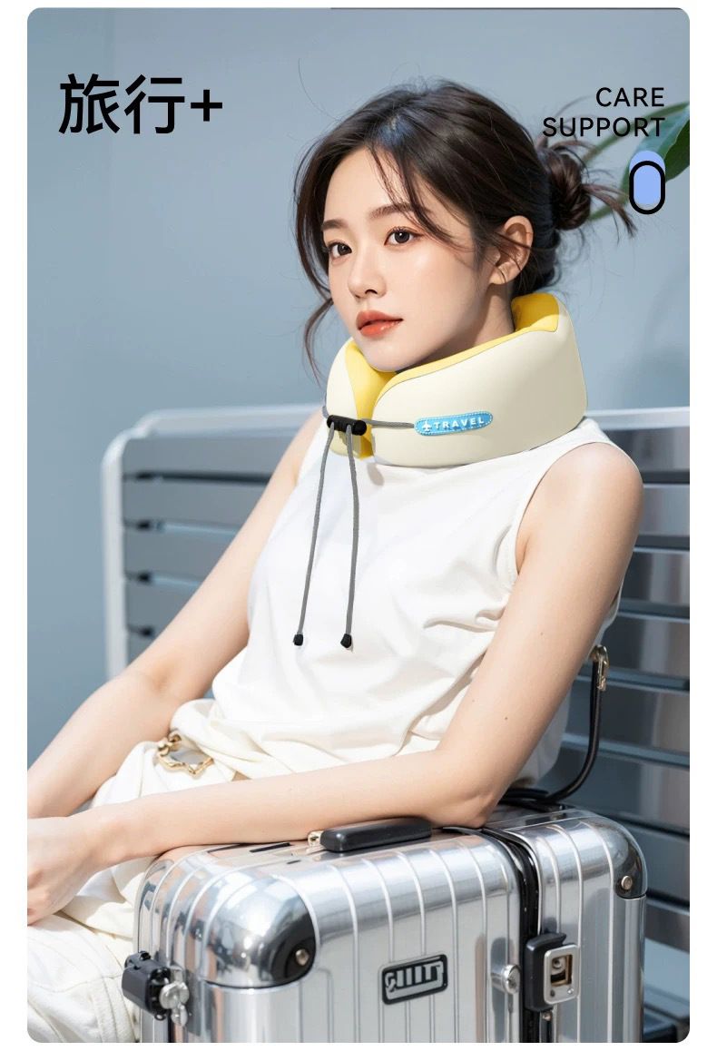 U-shaped memory foam neck pillow, travel, portable