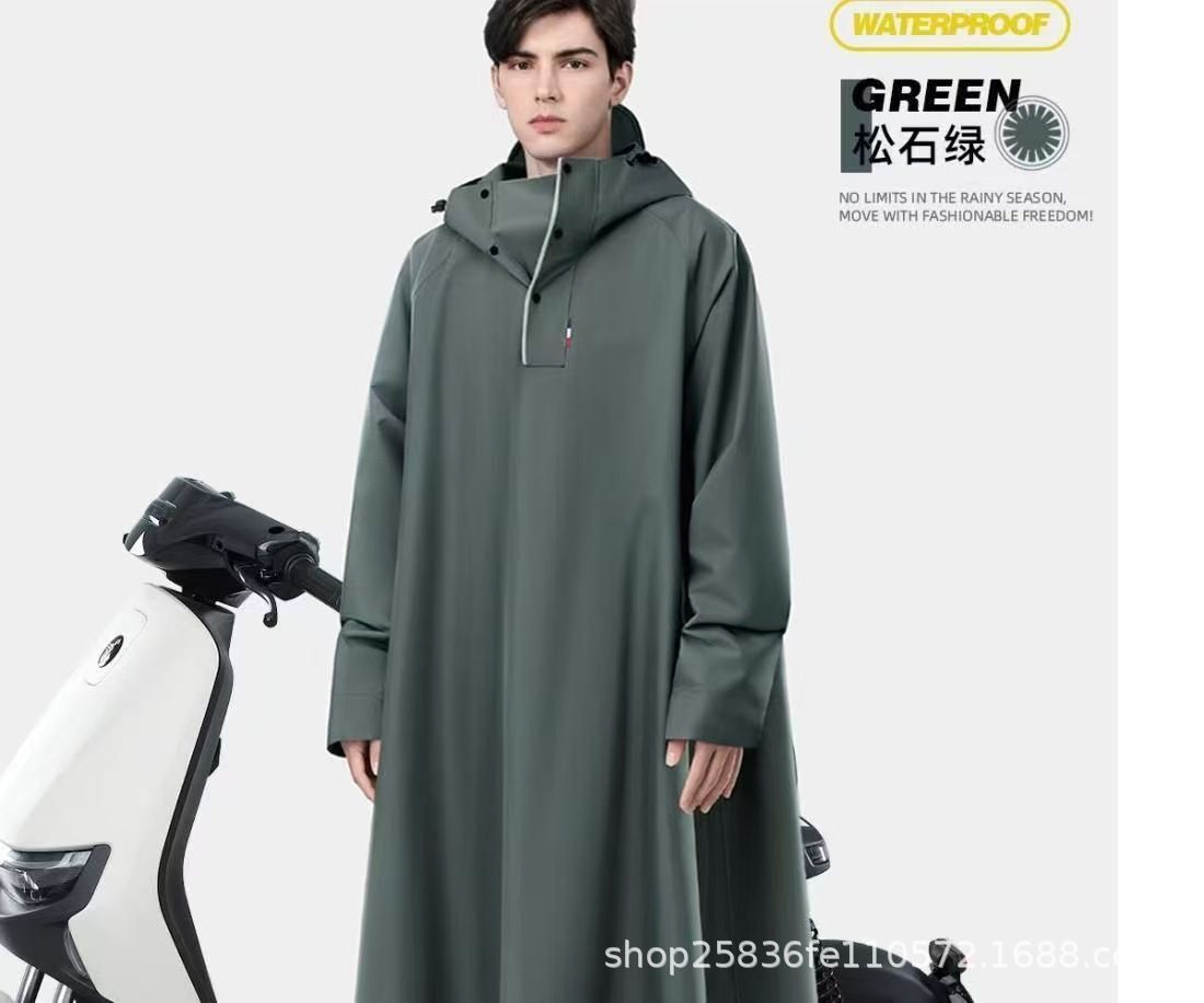 Electric vehicle raincoat, adult full body with sleeves