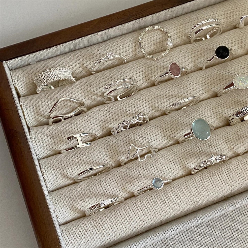 S925 Silber Vintage-Ring offen verstellbar