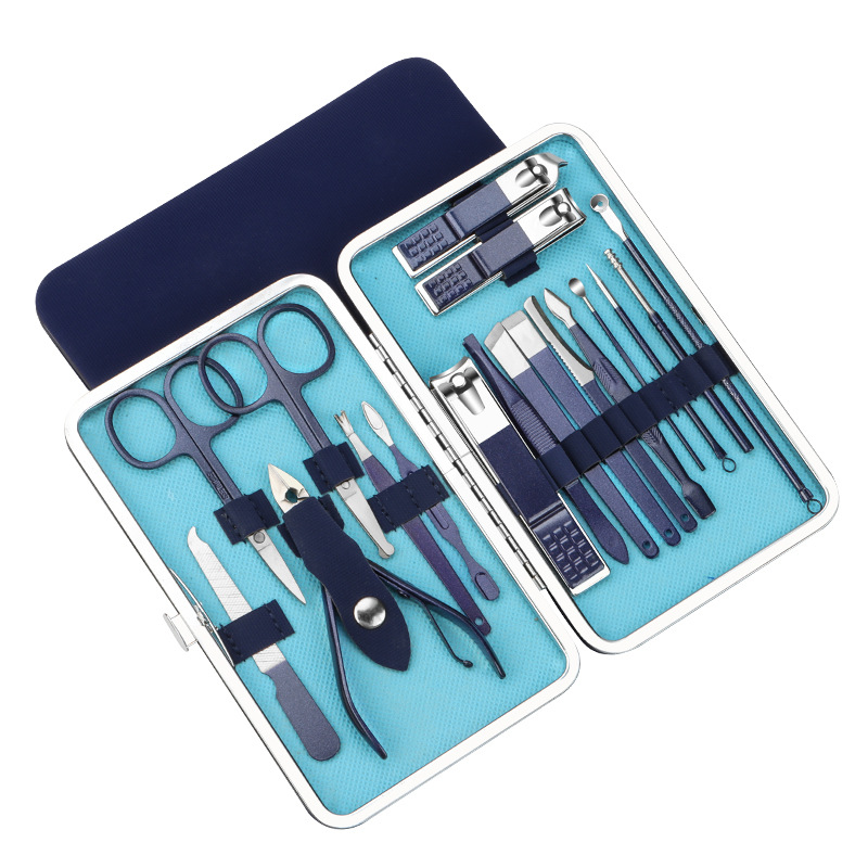 18-piece nail care set with clipper, nipper and pedicure tools