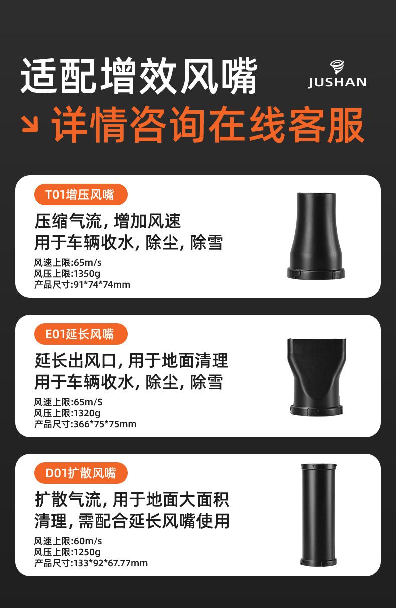锂电暴风机鼓风机强力吹风涡轮增压吹叶机便携手持电动吹风暴雪机