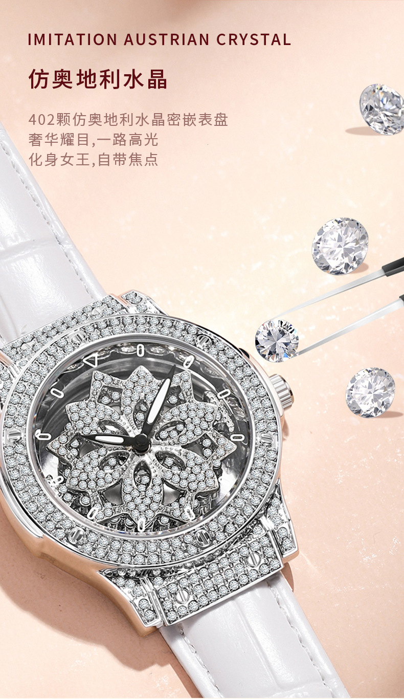 Women's Watch Large Dial Waterproof Star Design