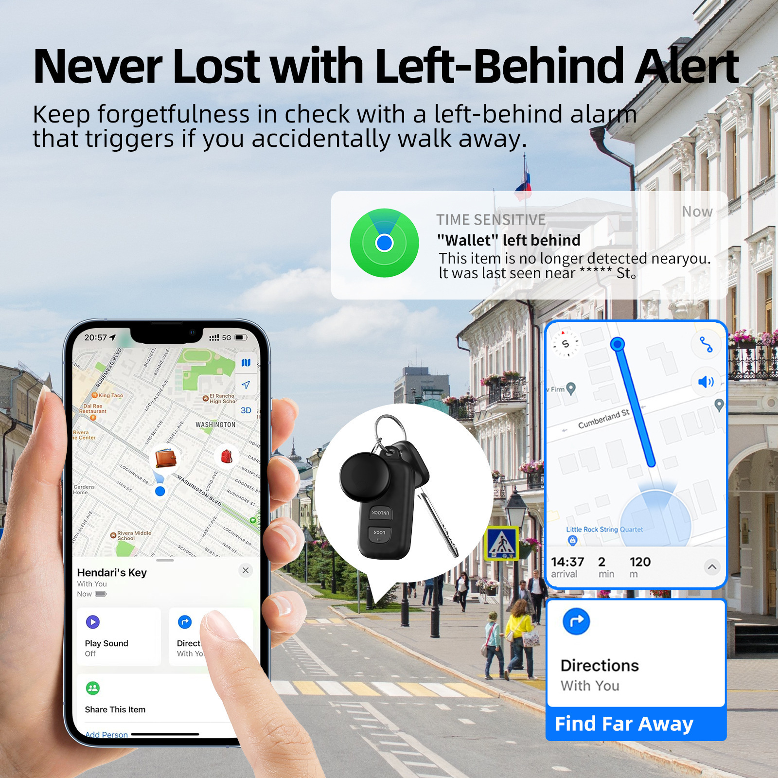 Airtag全球定位老人儿童蓝牙防走丢神器苹果FindMy专用防丢定位器