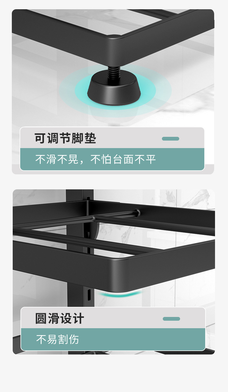 Multi-tier adjustable kitchen cookware rack