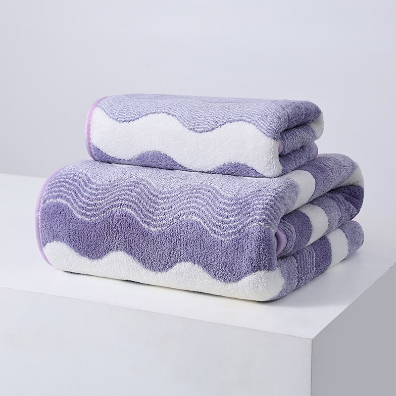 Coral fleece towel set, thick and quick-drying