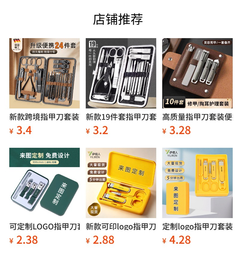 Anti-splash nail clipper set