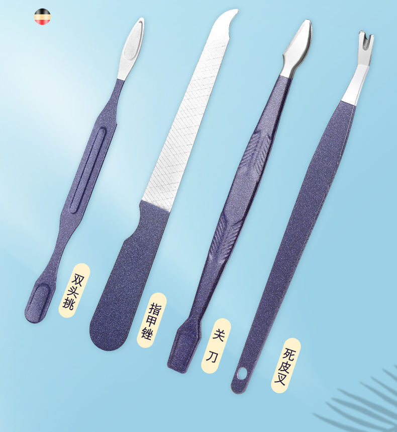 18-piece nail care set with clipper, nipper and pedicure tools