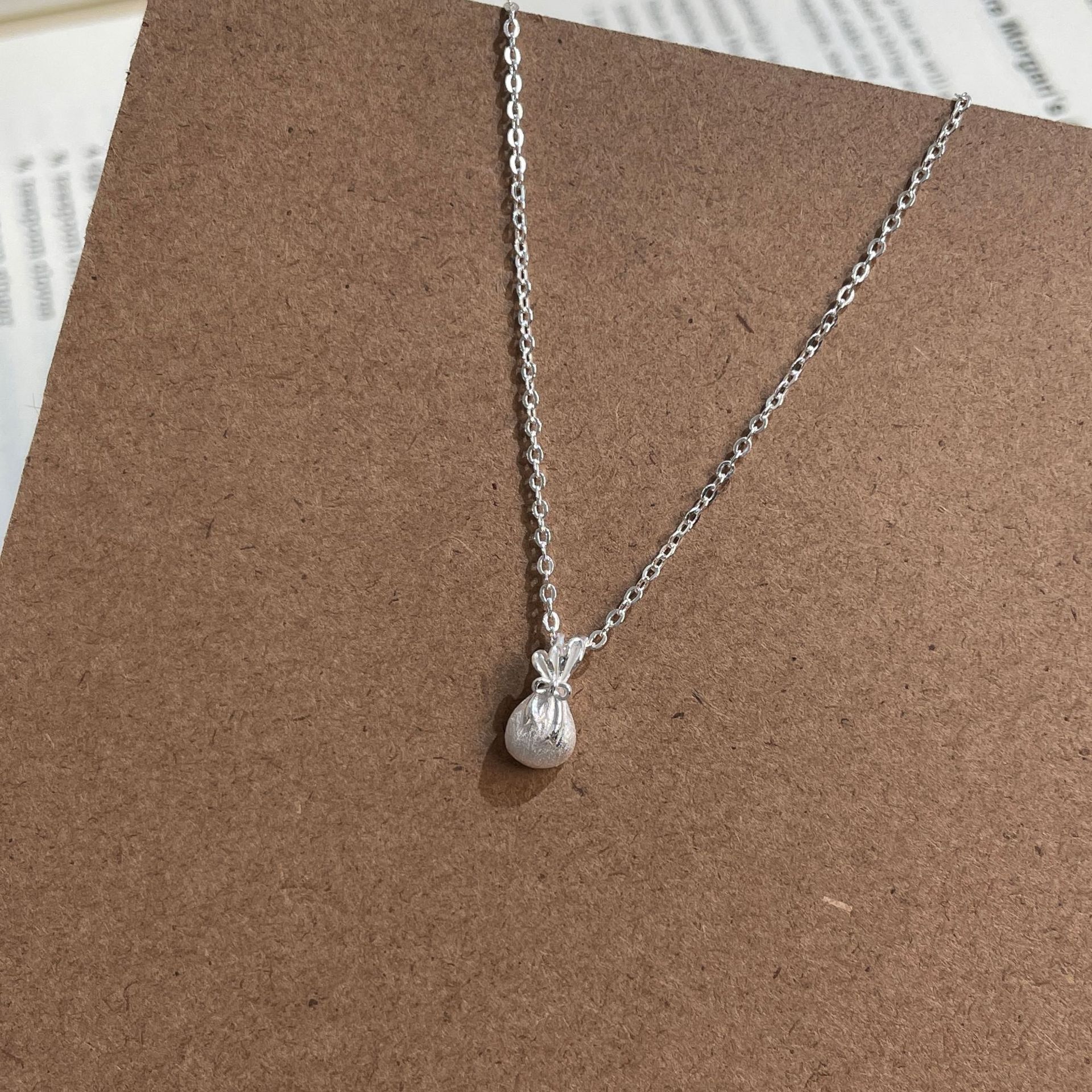 S999 Sterlingsilber Glücksbeutel Halskette Chinesischer Stil