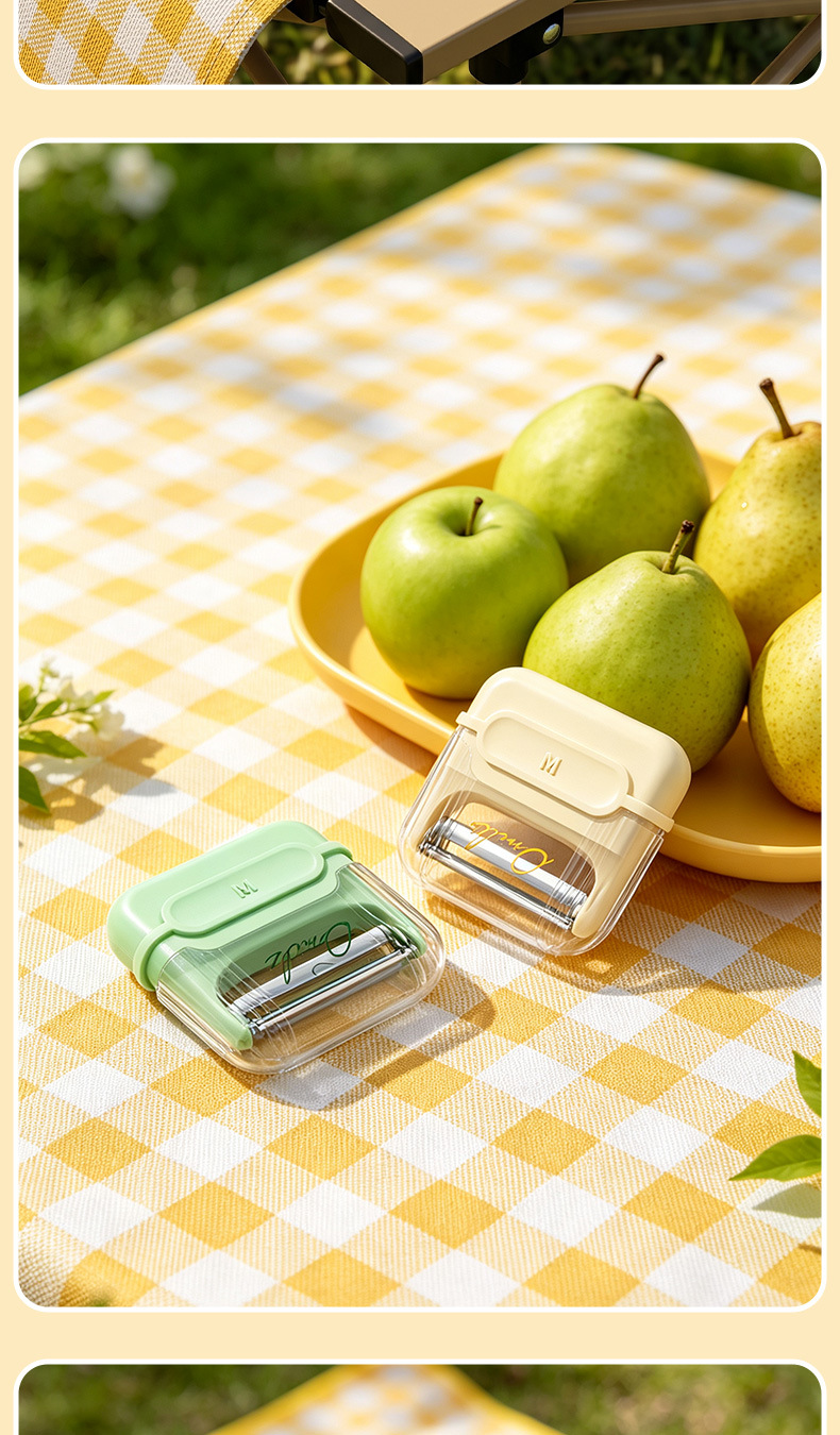 Vegetable peeler for apples, potatoes and melons