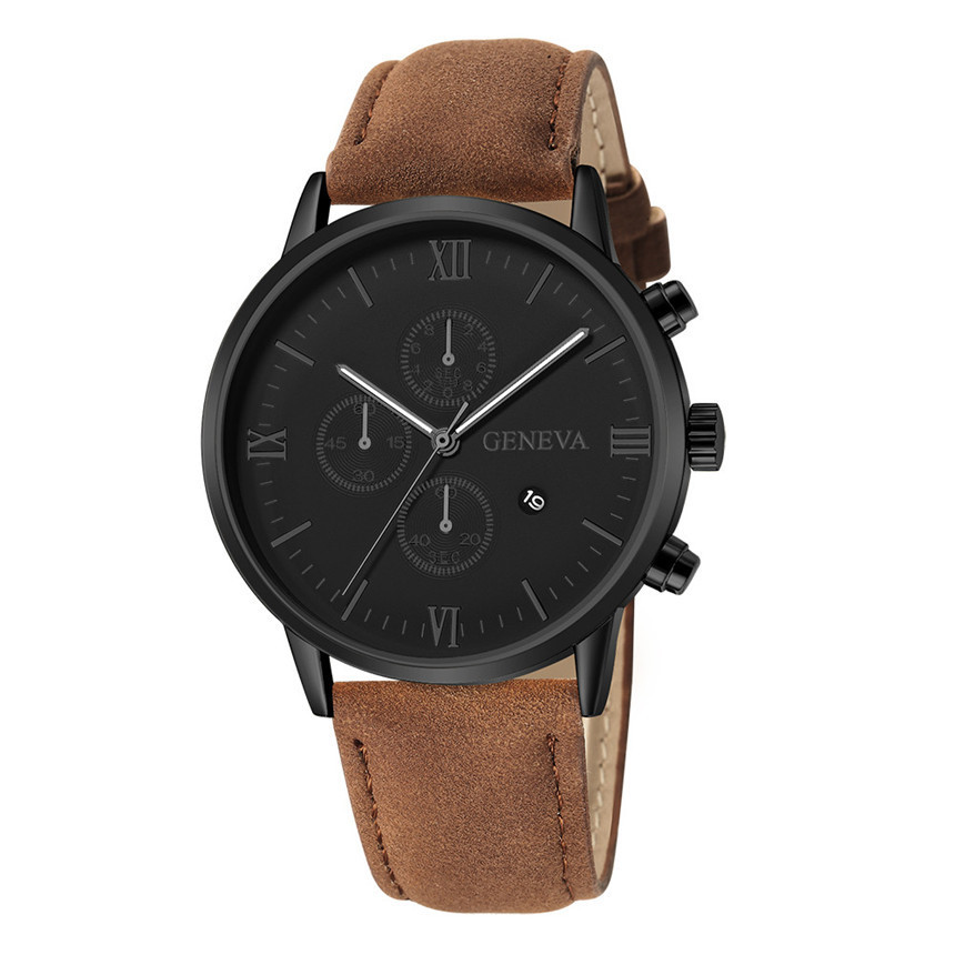 Men's wristwatch with steel band, calendar and chronograph, quartz movement