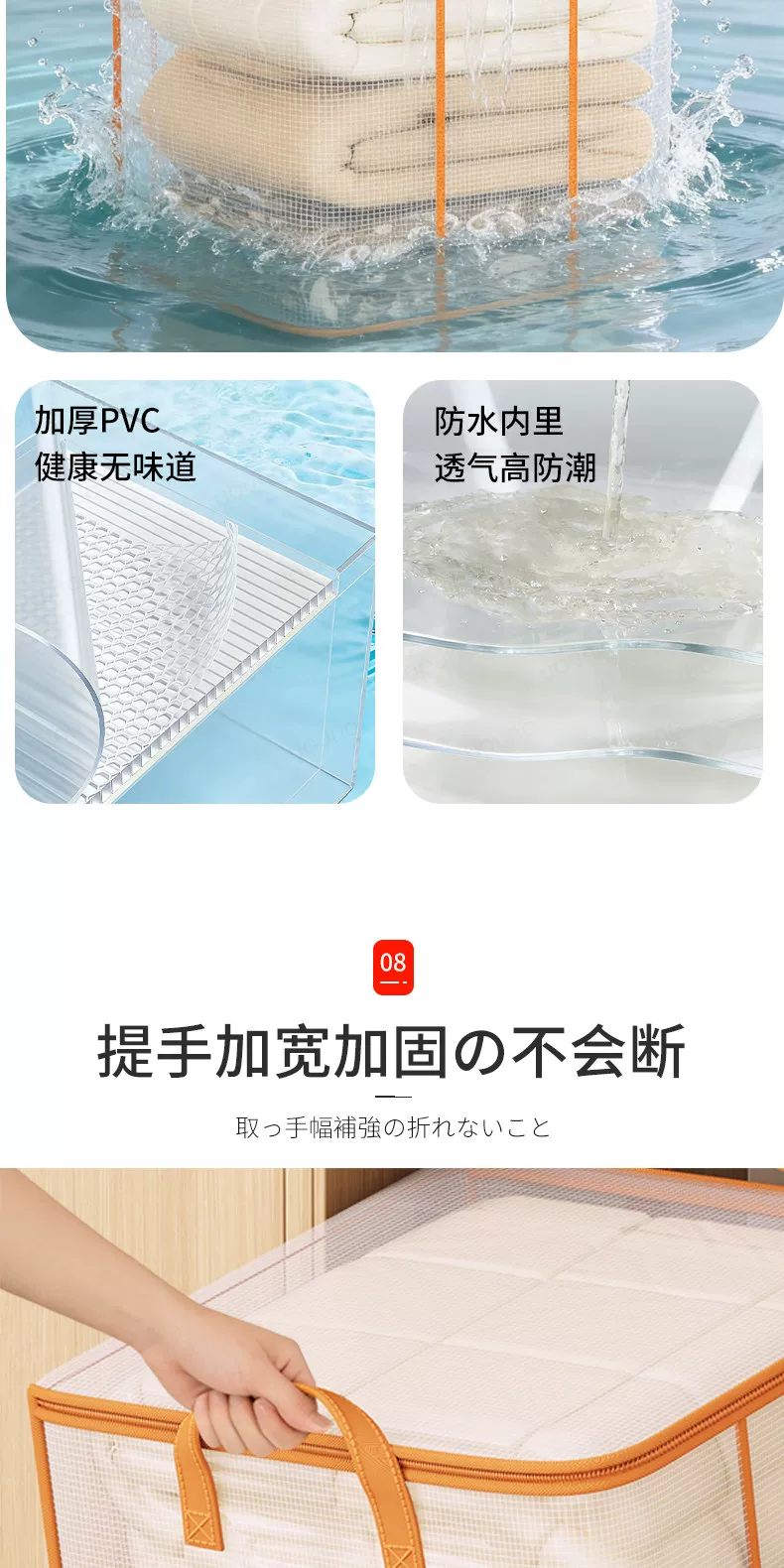 透明收纳箱衣服被子收纳袋大容量棉被衣柜防尘潮整理袋搬家打包袋
