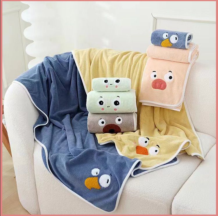 Mercan Kadife Banyo Havlusu 2'li Set