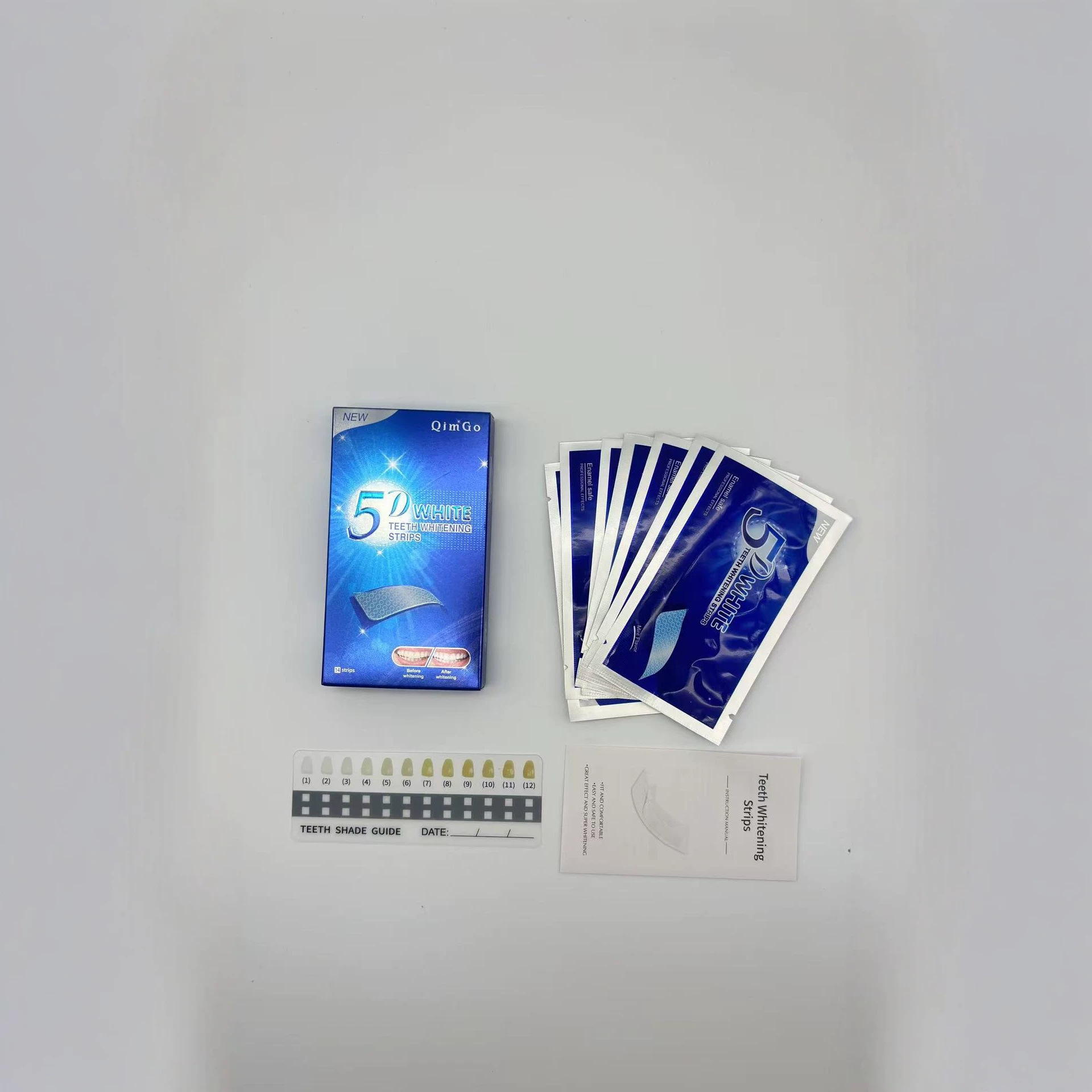 5D牙贴 去黄美白贴 干贴Teeth Whitening Strips跨境外贸专供工厂