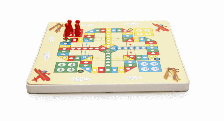 Holz-Doppelseitiges magnetisches Ringspiel mit Kugellabyrinth und Flugschach