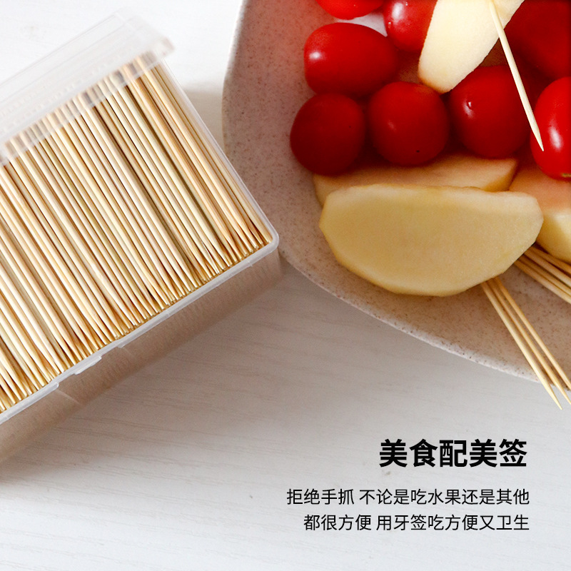 Bamboo toothpicks, 3600 pieces, double-pointed
