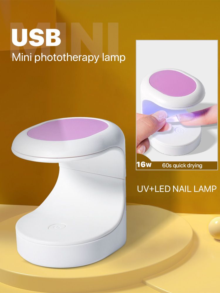 Mini tek parmak taşınabilir tırnak fototerapi makinesi tırnak salonu oje jel giyilebilir tırnak kürleme jeli çabuk kuruyan pişirme lambası