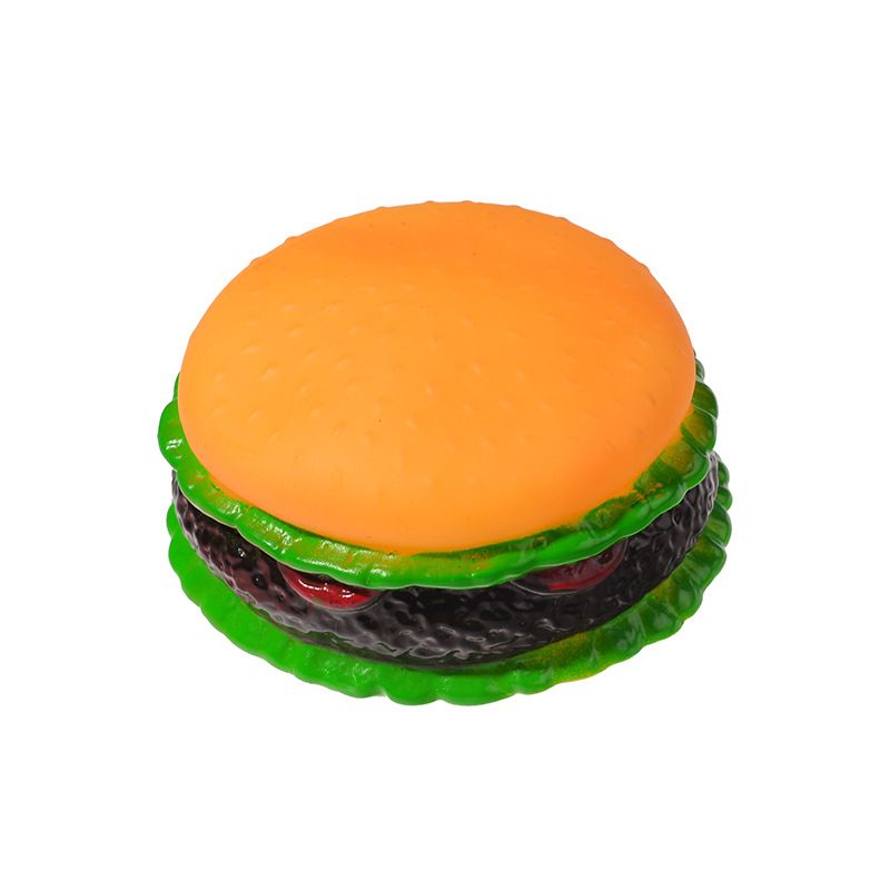 Vinil hamburger sosisli sandwich oyuncak, diş çıkarma, dayanıklı