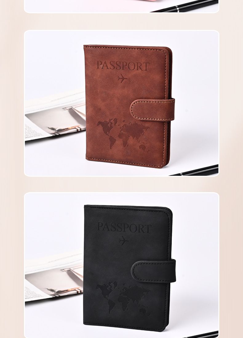 Magnetic passport holder, retro, scratch-resistant