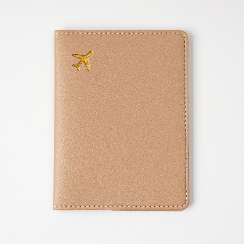 Passport holder, PVC leather, airplane design, multicolor