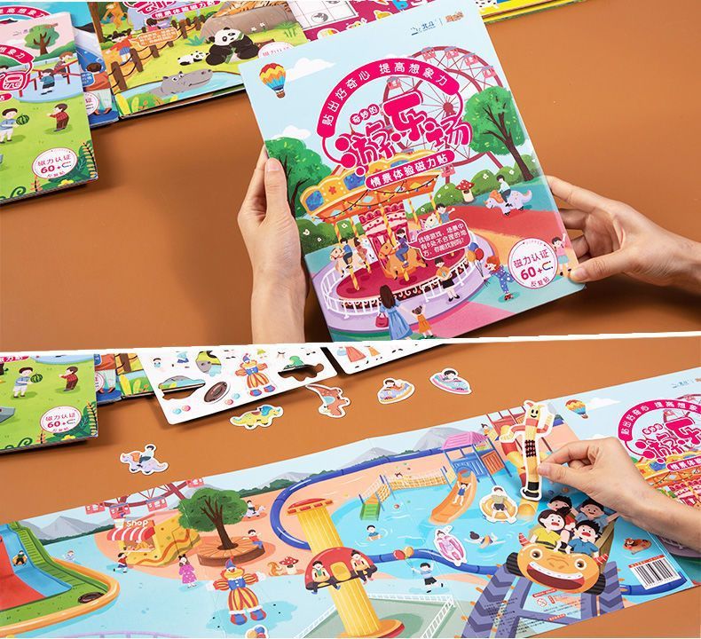 Wiederverwendbares Stickerbuch für Kinder magnetisch 2-4 Jahre