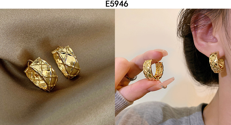 925 sterling silver earrings, retro geometric design