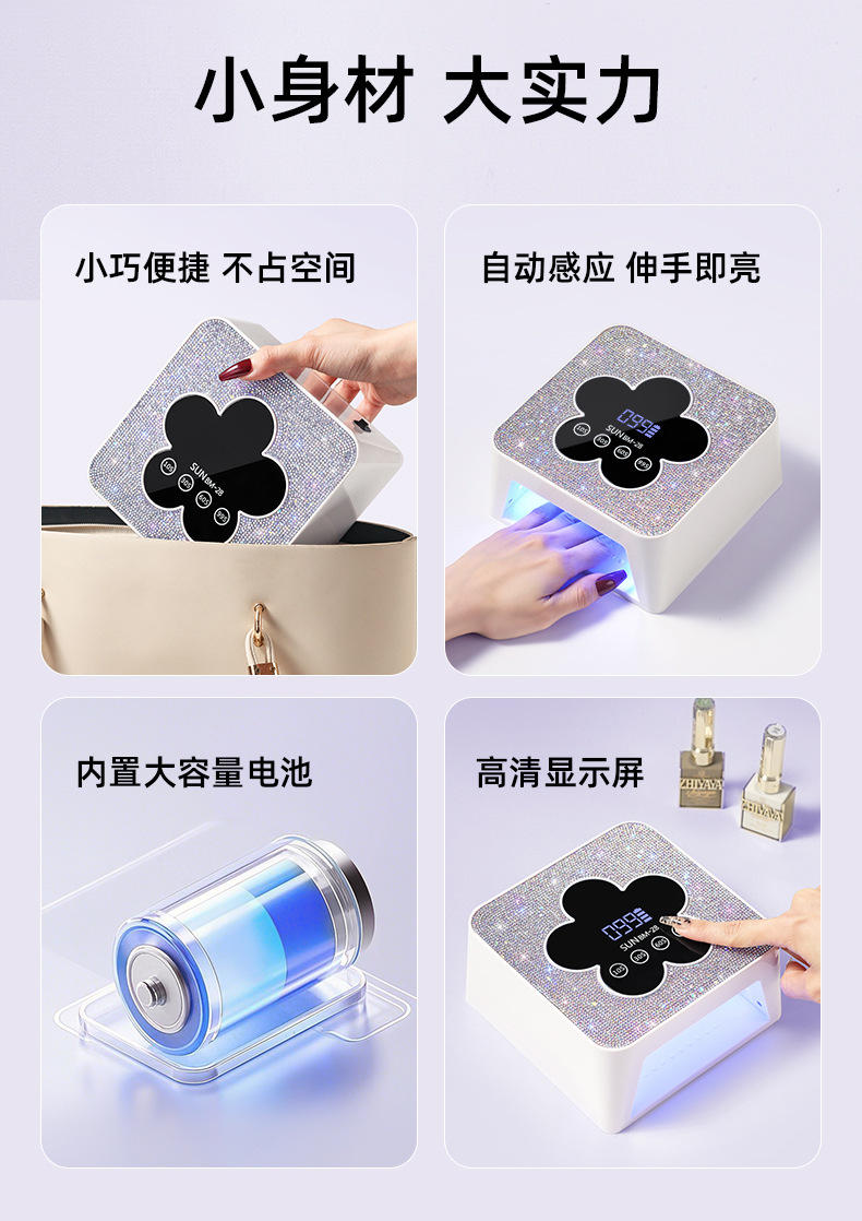 Rechargeable UV Nail Dryer, Wireless Quick-Dry
