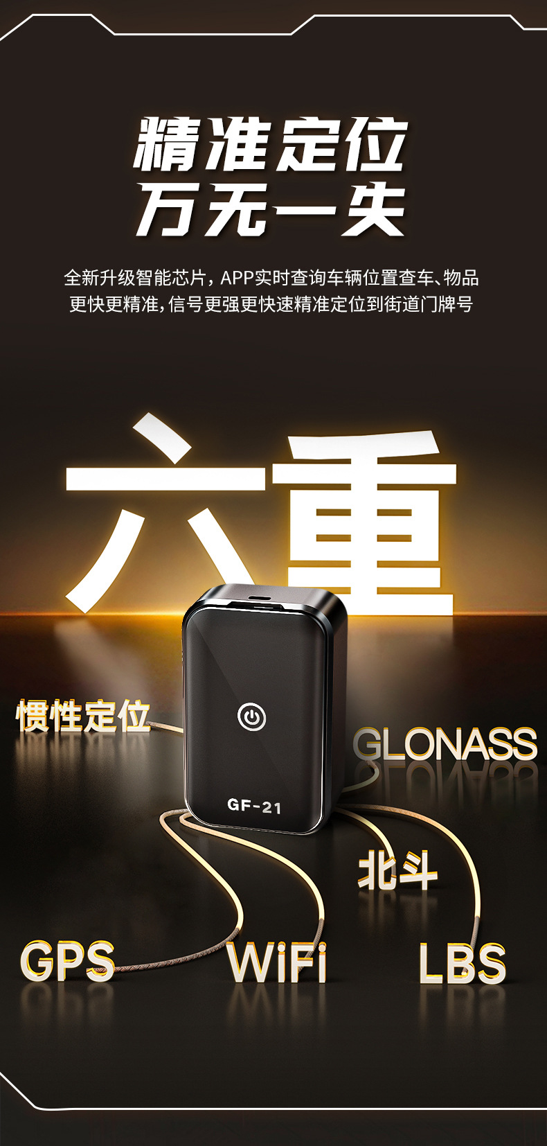 GF21 Wireless GPS Tracker for Pets and Cargo