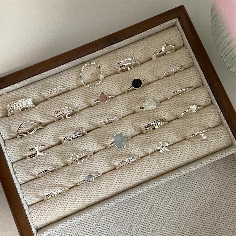 S925 Silber Vintage-Ring offen verstellbar