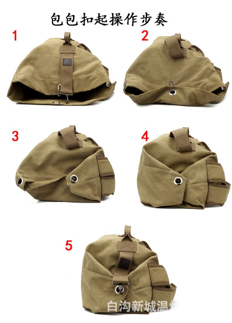 Leinwand-Zylinder-Rucksack, Laptop-Fach, unisex, Reisen