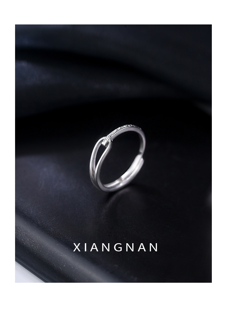 925 Sterling Silver Smooth Ring Women's Open Design